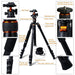 64.17 Inch Camera Tripod For Dslr Portable Compact Aluminum