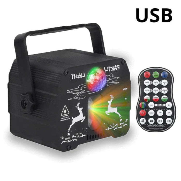 64 Patterns Mini Dj Disco Red Green Laser Light Projector