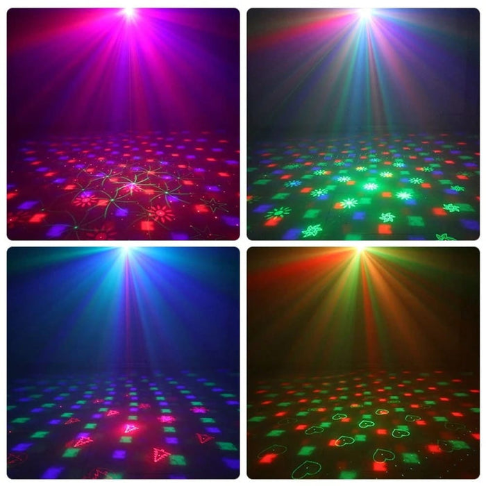 64 Patterns Mini Dj Disco Red Green Laser Light Projector