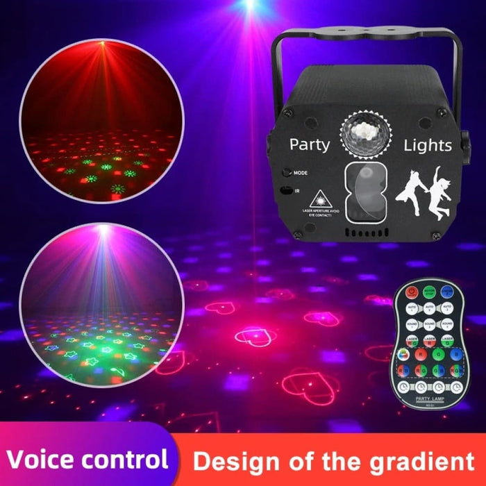 64 Patterns Mini Dj Disco Red Green Laser Light Projector