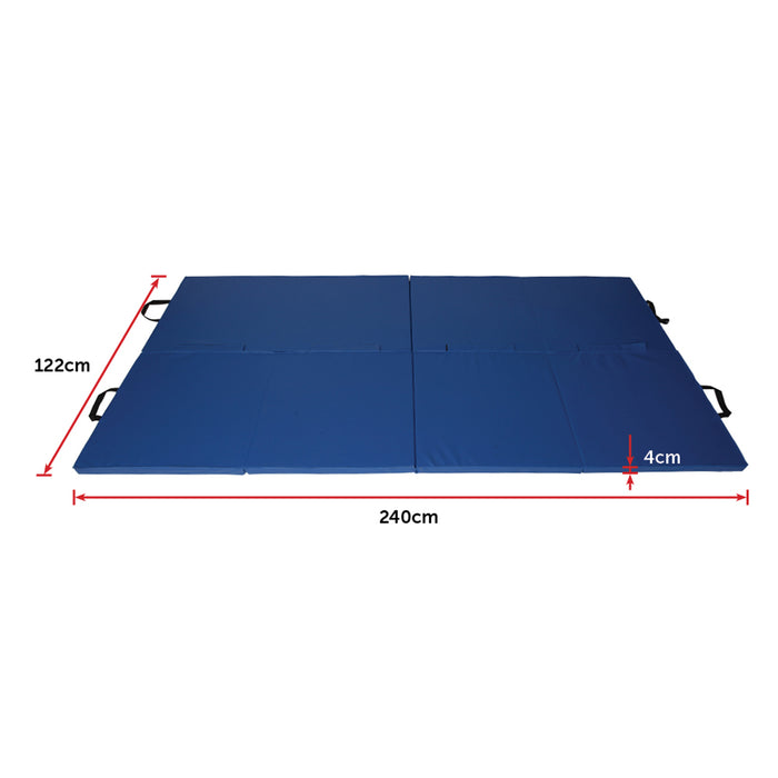 240 x 122 x 4 cm Exercise Mat -  Blue
