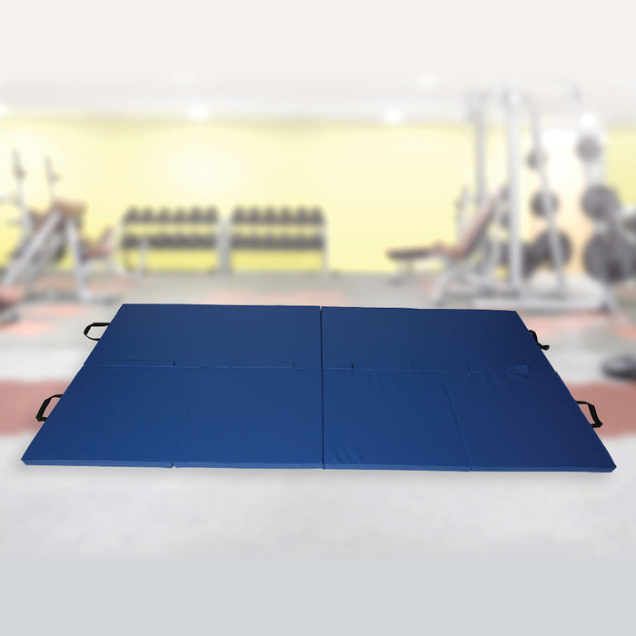240 x 122 x 4 cm Exercise Mat -  Blue