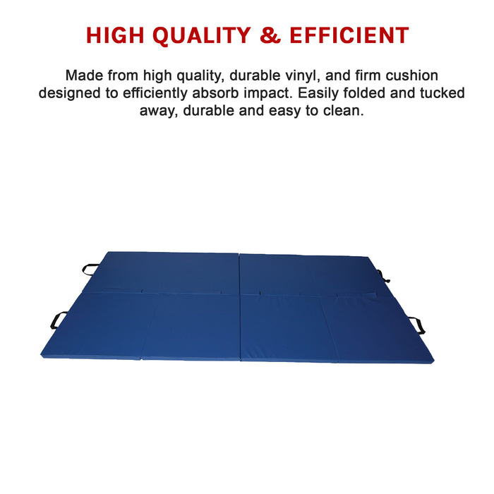240 x 122 x 4 cm Exercise Mat -  Blue
