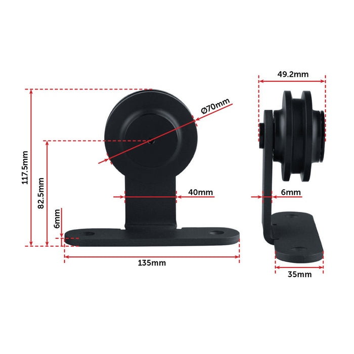 2.4m Sliding Barn Door Hardware