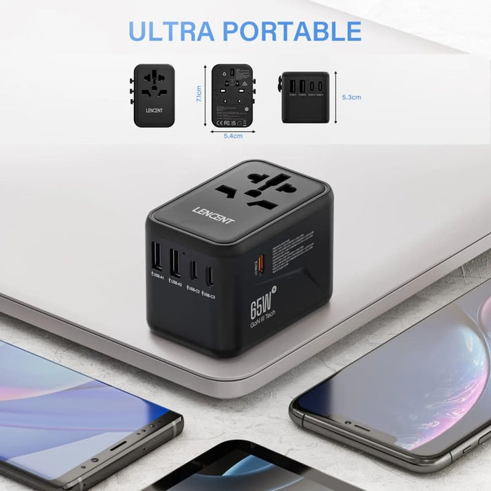 65w/100w Gan Travel Adapter With Fast Charging