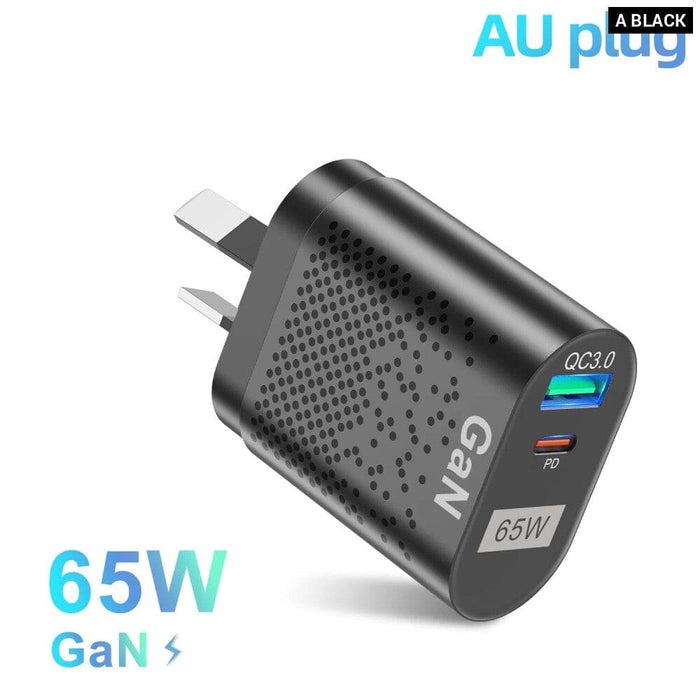 65w Au Plug Gan Charger for Au/nz Tablets Phones