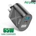 65w Au Plug Gan Charger for Au/nz Tablets Phones
