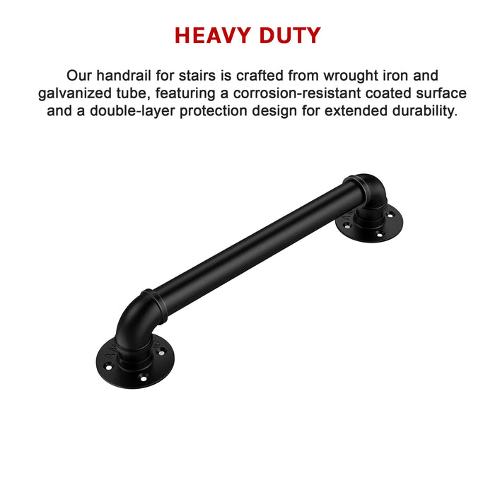 3m Handrail Stair Rail Grab Balustrade Staircase Banister + Installation Kit