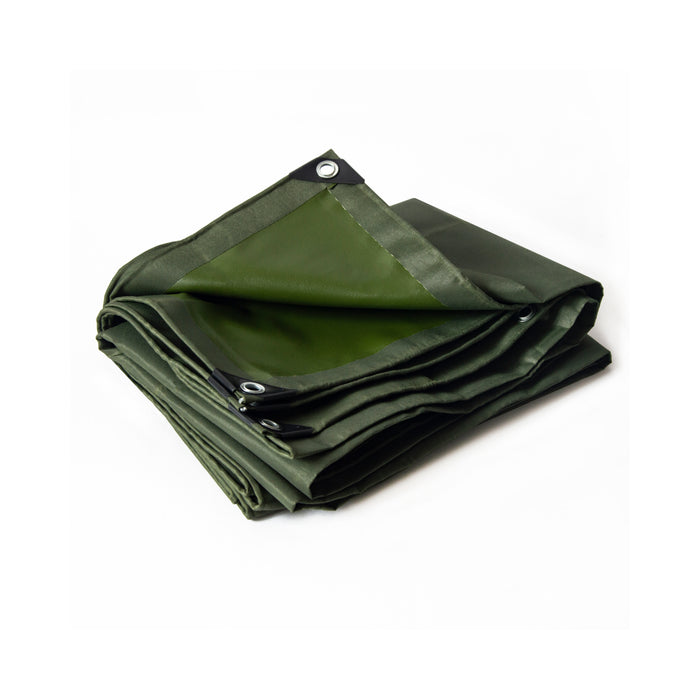 2m x 3m Army Tarp Heavy Duty 400GSM Tarpaulin Canvas Cover Waterproof Sun Blocked