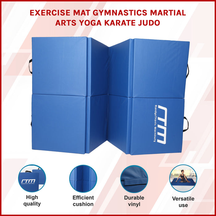 240 x 122 x 4 cm Exercise Mat -  Blue