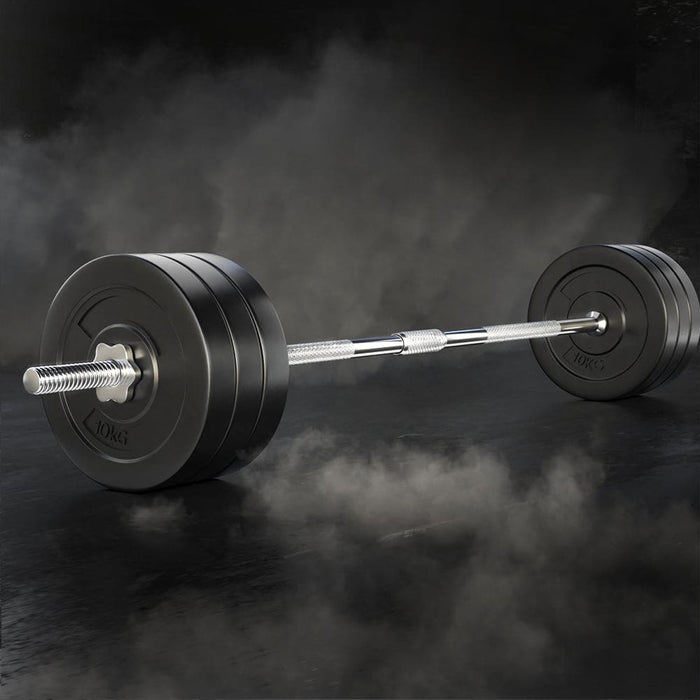 68kg Barbell Weight Set Plates Bar Bench Press Fitness