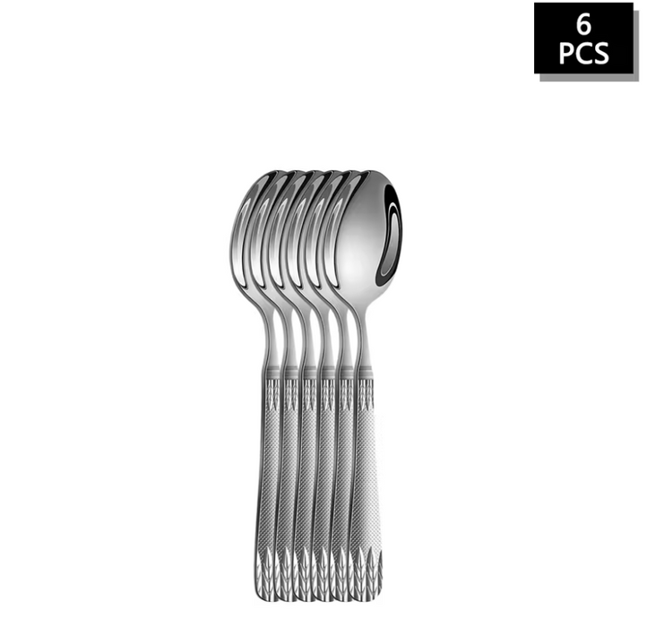 4 / 6 / 16 / 24 Piece Stainless Steel Wheat Ear Cutlery Set