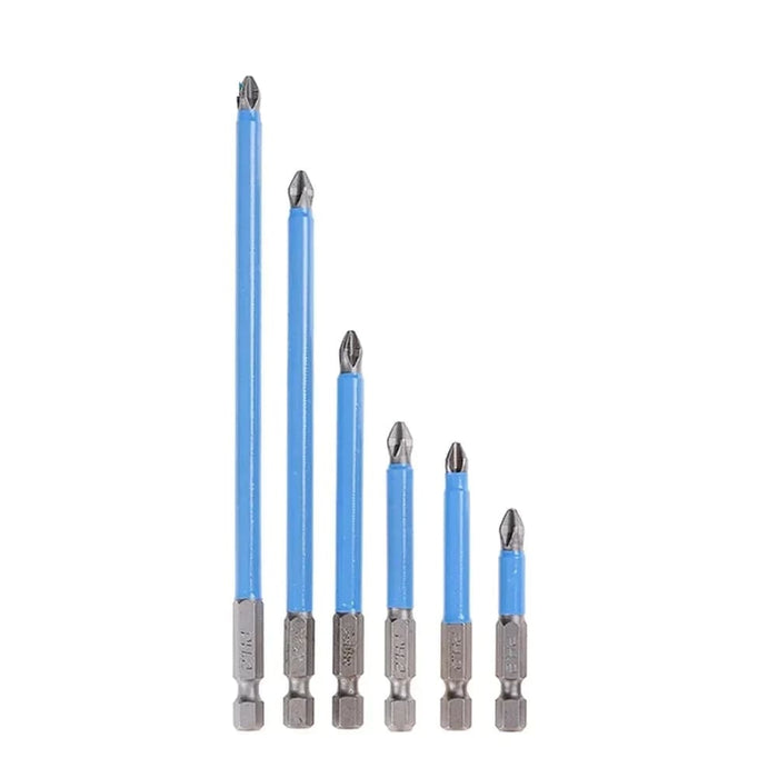6pc 50mm150mm Ph2 Phillips Head Screwdriver Drill Bit Hex