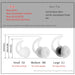 6pcs Anti-drop Ear Wing Silicone Tips for Sony Wi-1000xm2