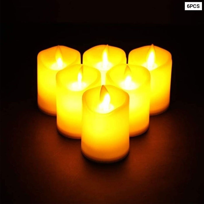 6pcs Battery Powered Flameless Led Candles with Wick