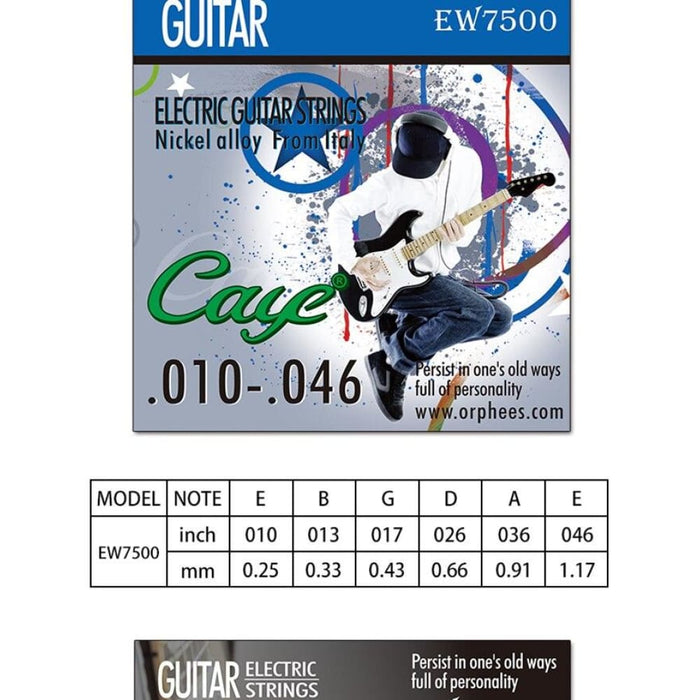 6pcs Set Caye Ew Electric Guitar Strings Metal Rock
