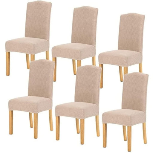 6pcs Dining Chair Slipcovers/ Protective Covers Ivory
