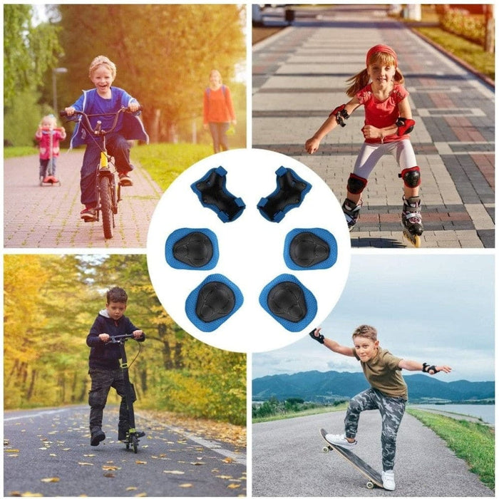 6pcs Kids Knee Elbow Wrist Protective Guards For Cycling