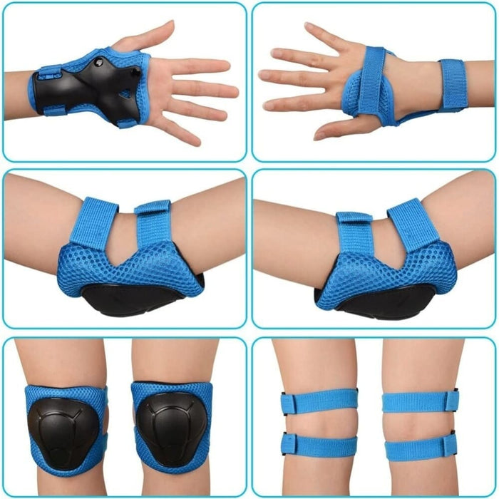 6pcs Kids Knee Elbow Wrist Protective Guards For Cycling