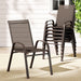 6pcs Outdoor Dining Chairs Stackable Chair Patio Garden