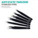 6pcs Precision Tweezers Set Esd Anti Static Stainless Steel