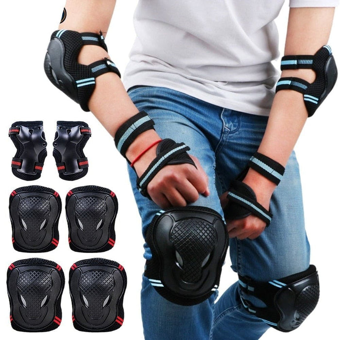 6pcs/set Knee Elbow Pads Wrist Guards Protective Gear Set