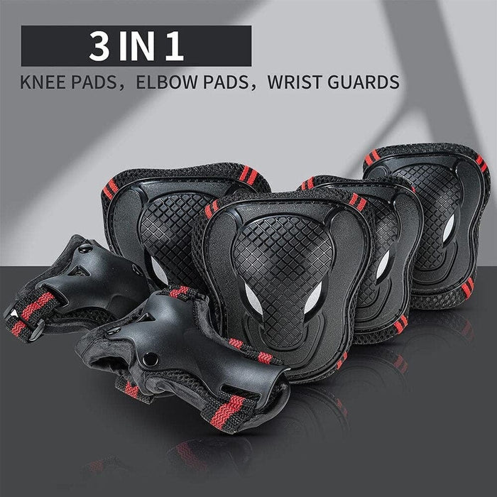 6pcs/set Knee Elbow Pads Wrist Guards Protective Gear Set