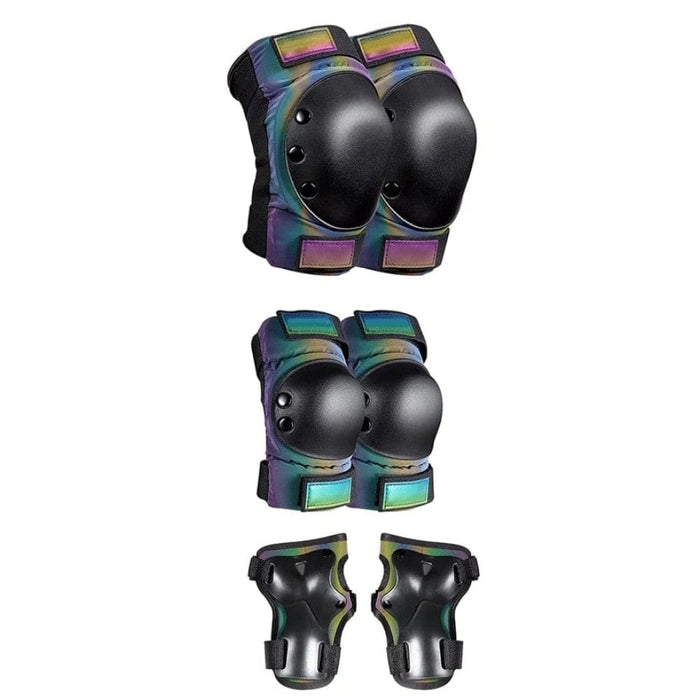 6pcs/set Rainbow Knee Elbow Pad Wrist Guard Protective Gear