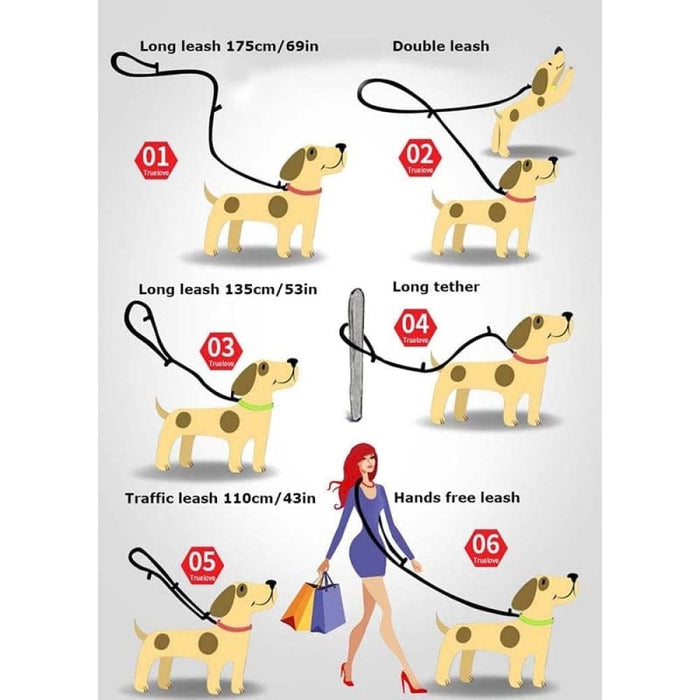 7 In 1 Multi - function Adjustable Dog Leash