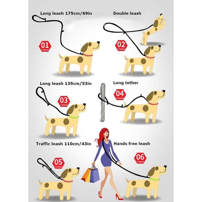 Nz Local Stock-7 in 1 Multi-function Adjustable Dog Leash