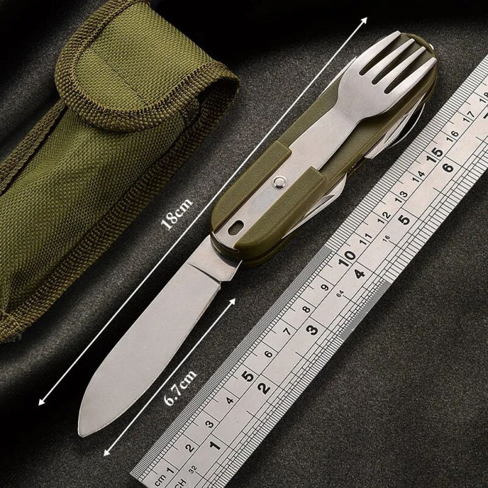 7 in 1 Multifunctional Stainless Steel Foldable Fork Spoon