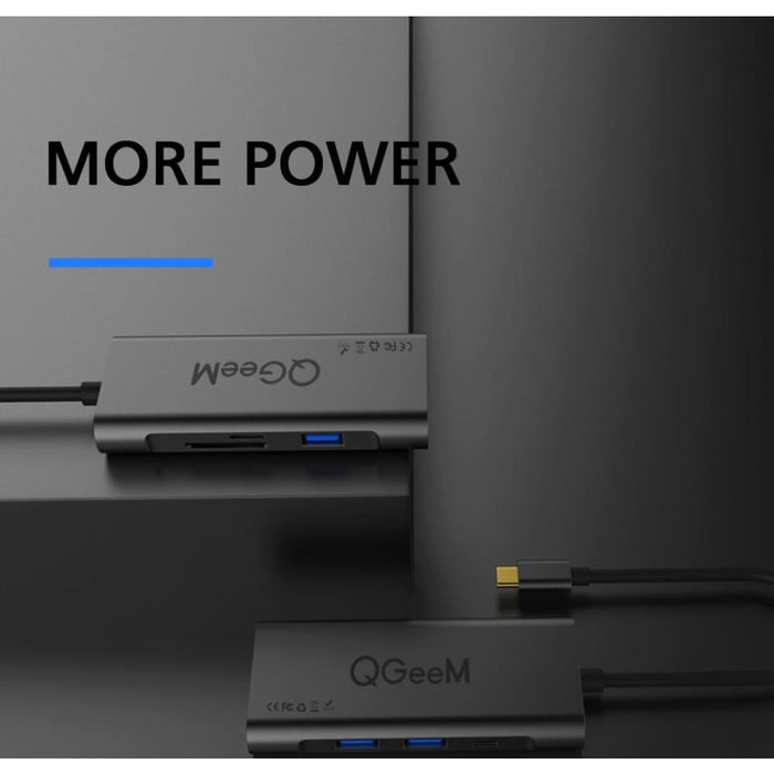 7 In1 Usb-c to 3.0 Hub Hdmi Card Reader Thunderbolt Adapter