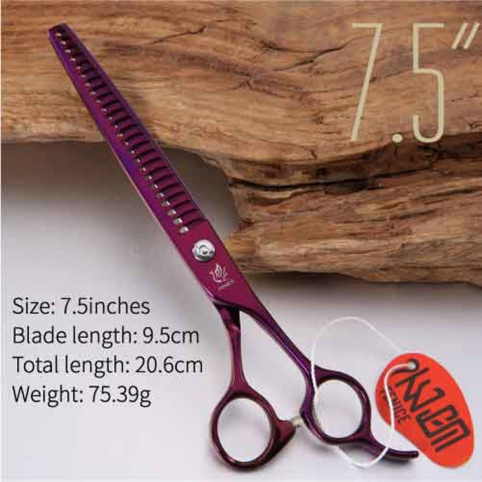 7 7.5 8 Inch Professional Purple Pet Scissors Thinning
