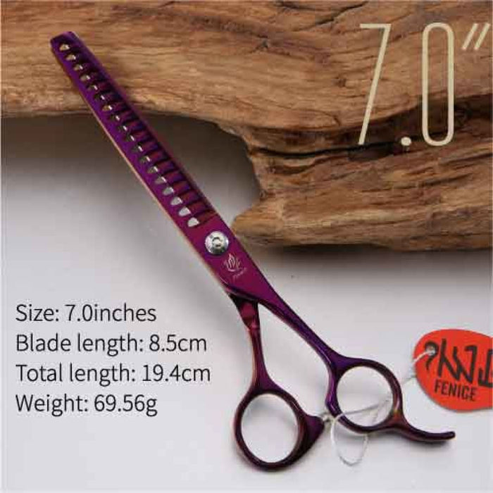 7 7.5 8 Inch Professional Purple Pet Scissors Thinning