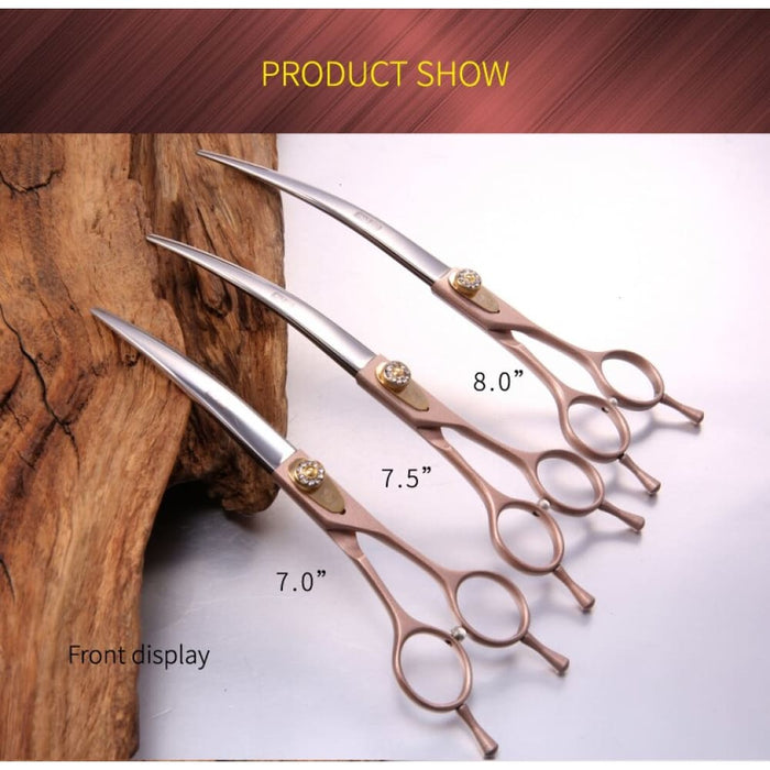 7 7.5 8 Inch Pet Scissors For Dogs Grooming Curved Shears