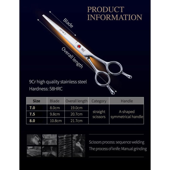 7.0’ 7.5’ 8.0’ Professional Pet Grooming Cutting Scissors