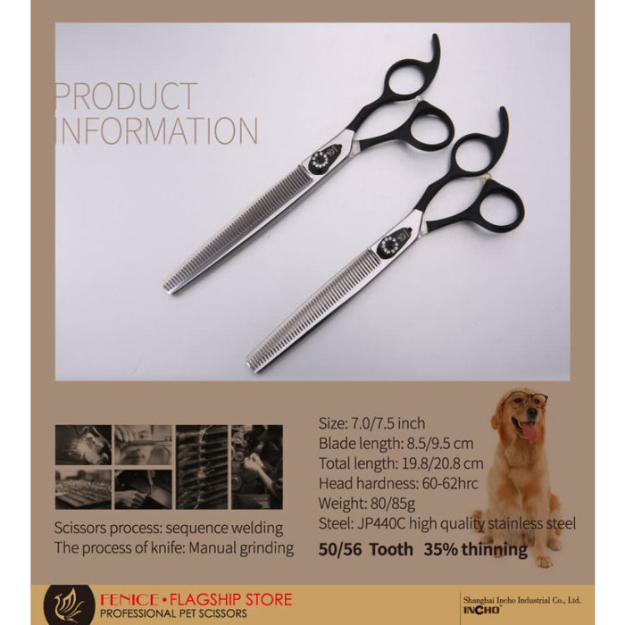 7 7.5 Inch Dog Grooming Thinning Scissors in Shears Makas