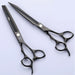 7 7.5 Inch Professional Black Pet Scissors Set for Dog
