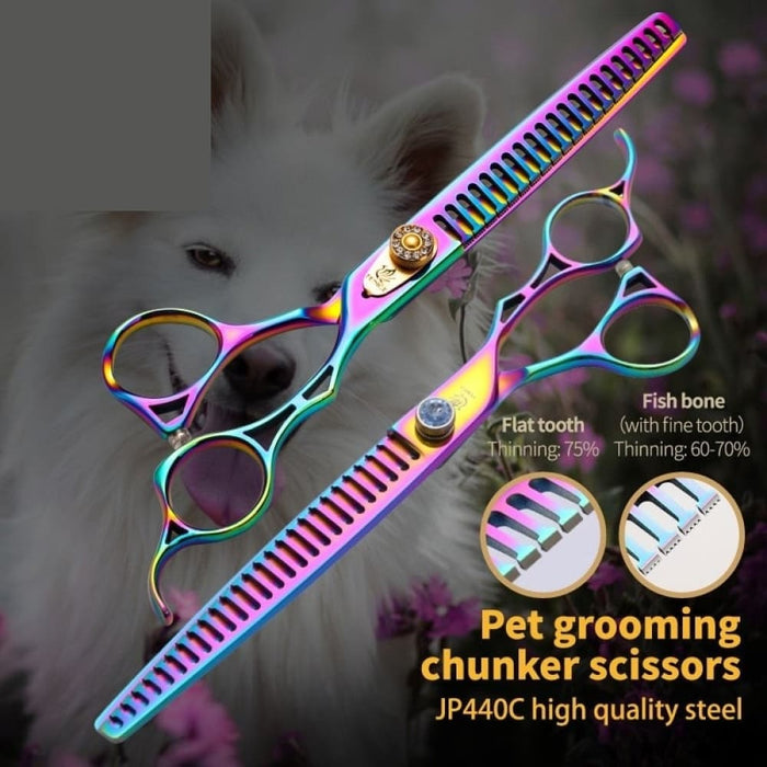 7 8 Inch Dog Thinning Scissors Professional Pet Grooming