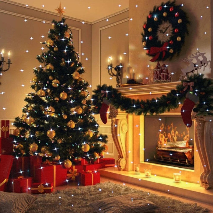 7 Colour Motion Static Outdoor Christmas White Star Laser