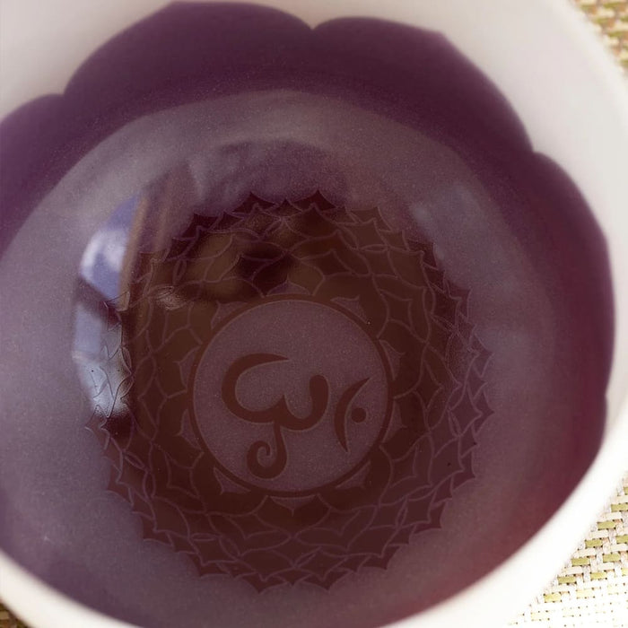 7 Inch 432hz/440hz b Note Purple Lotus Crown Crystal