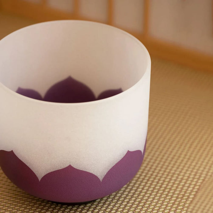 7 Inch 432hz/440hz b Note Purple Lotus Crown Crystal