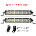 7’ 30w Offroad Led Work Light Bar Motorcycle 4x4 4wd Suv