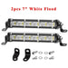 7’ 30w Offroad Led Work Light Bar Motorcycle 4x4 4wd Suv