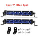 7’ 30w Offroad Led Work Light Bar Motorcycle 4x4 4wd Suv
