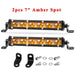 7’ 30w Offroad Led Work Light Bar Motorcycle 4x4 4wd Suv