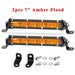7’ 30w Offroad Led Work Light Bar Motorcycle 4x4 4wd Suv