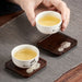 7 Piece Ebony Coaster Set for Kungfu Tea