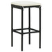 7 Piece Garden Bar Set Black Solid Wood Acacia and Poly