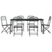 7 Piece Garden Dining Set Anthracite Metal Mesh Txoonoa